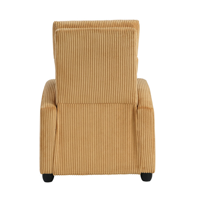 Parsons Push Back Reclining Chair in Yellow - 9588YLW-1PB