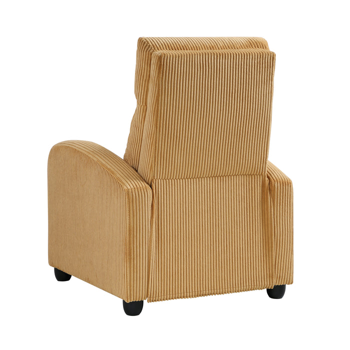 Parsons Push Back Reclining Chair in Yellow - 9588YLW-1PB