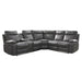 Socorro 3-Piece Reclining Sectional with Left Console in Gray - 9599GRY*SC image