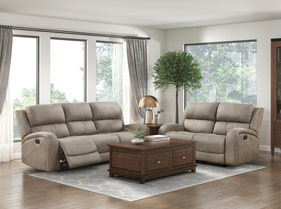 Pagosa Double Reclining Sofa in Brown - 9601BR-3