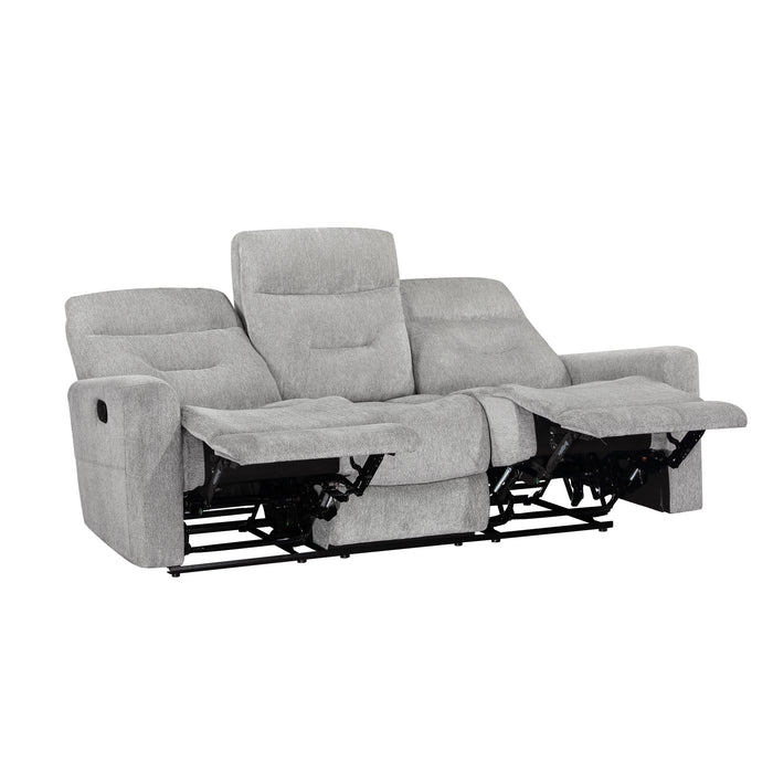 Lyndon Double Reclining Sofa in Gray - 9610GY-3