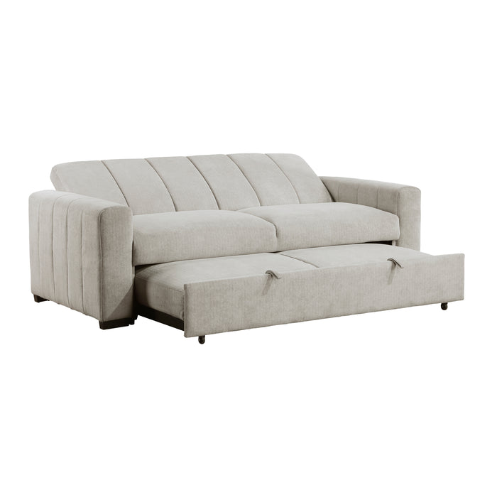 Michah Convertible Sofa with Pull-out Bed in Gray - 9622LG-3CL*