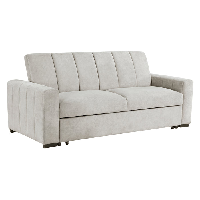 Michah Convertible Sofa with Pull-out Bed in Gray - 9622LG-3CL*