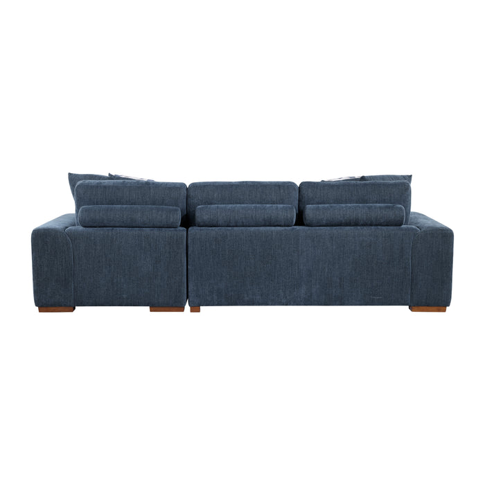 Raife 2-Piece Sectional with Right Chaise in Blue - 9624BU*22LRC