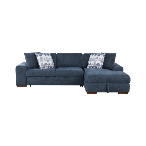 Raife 2-Piece Sectional with Right Chaise in Blue - 9624BU*22LRC image