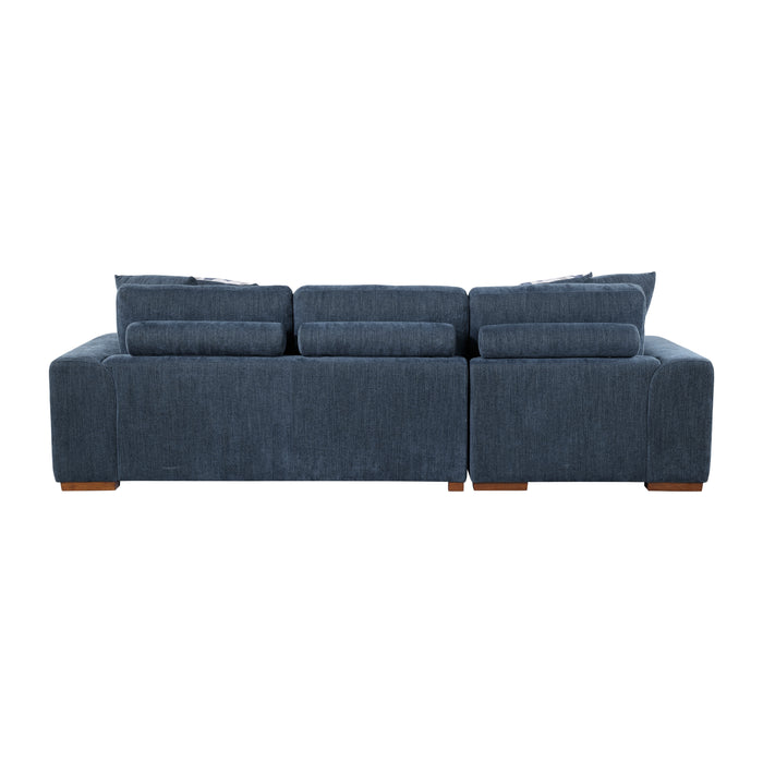 Raife 2-Piece Sectional with Left Chaise in Blue - 9624BU*2LC2R