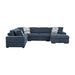 Raife 4-Piece Sectional with Right Chaise in Blue - 9624BU*42LRC image