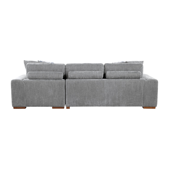 Raife 2-Piece Sectional with Right Chaise in Gray - 9624GY*22LRC