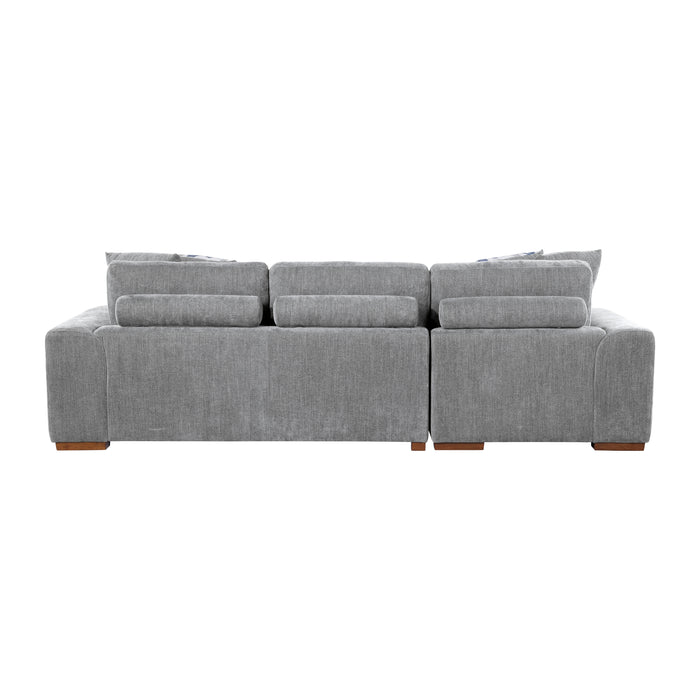 Raife 2-Piece Sectional with Left Chaise in Gray - 9624GY*2LC2R