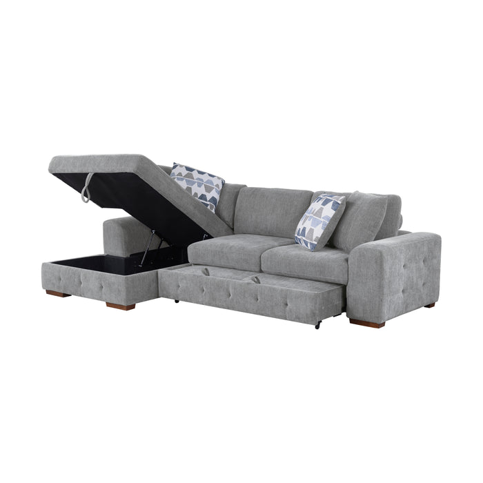 Raife 2-Piece Sectional with Left Chaise in Gray - 9624GY*2LC2R