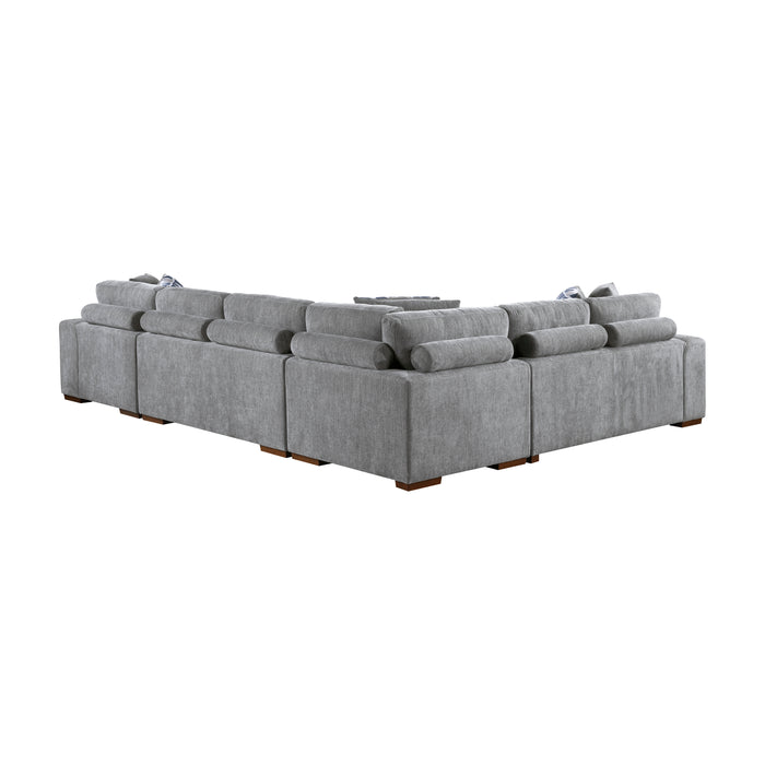 Raife 4-Piece Sectional with Right Chaise in Gray - 9624GY*42LRC