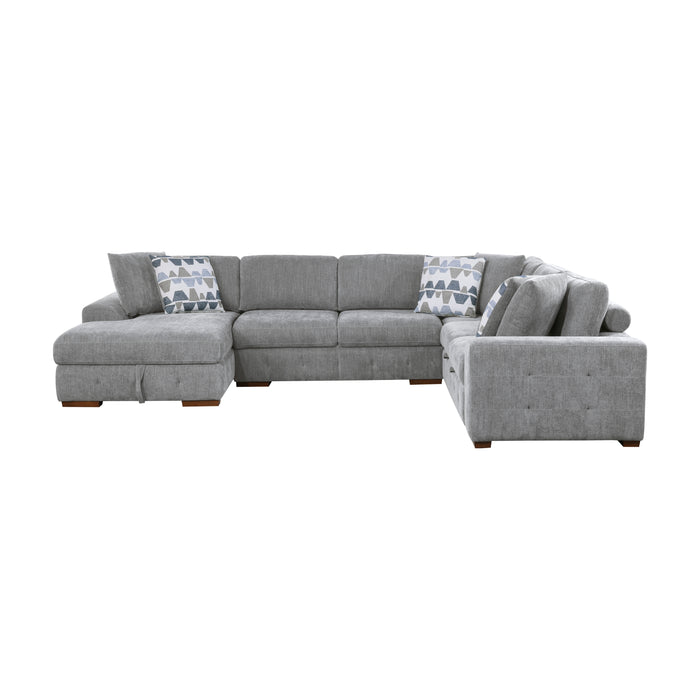 Raife 4-Piece Sectional with Left Chaise in Gray - 9624GY*42RLC image