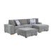 Raife 3-Piece Sectional with Right Chaise and Ottoman in Gray - 9624GY*32LRC image