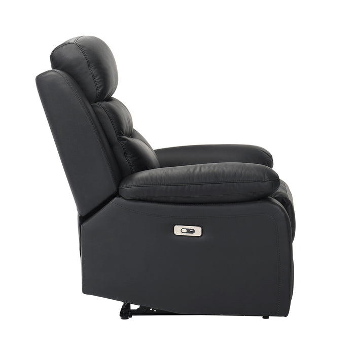 Hancock Power Reclining Chair in Black - 9628BLK-1PW