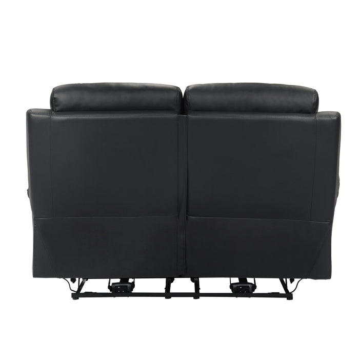 Hancock Power Double Reclining Loveseat in Black - 9628BLK-2PW