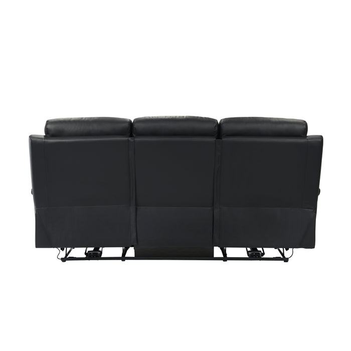 Hancock Power Double Reclining Sofa in Black - 9628BLK-3PW