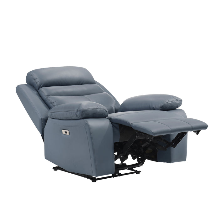 Hancock Power Reclining Chair in Blue - 9628BUE-1PW