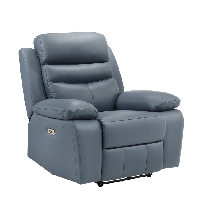 Hancock Power Reclining Chair in Blue - 9628BUE-1PW