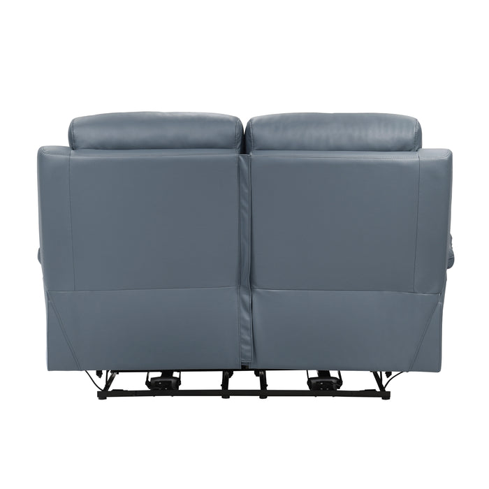 Hancock Power Double Reclining Loveseat in Blue - 9628BUE-2PW