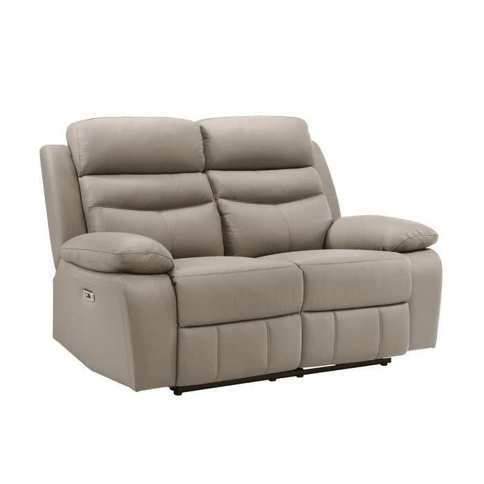 Hancock Power Double Reclining Loveseat in Beige - 9628LTE-2PW