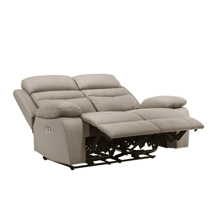 Hancock Power Double Reclining Loveseat in Beige - 9628LTE-2PW