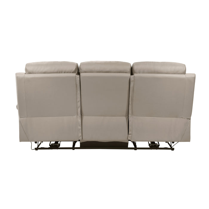 Hancock Power Double Reclining Sofa in Beige - 9628LTE-3PW