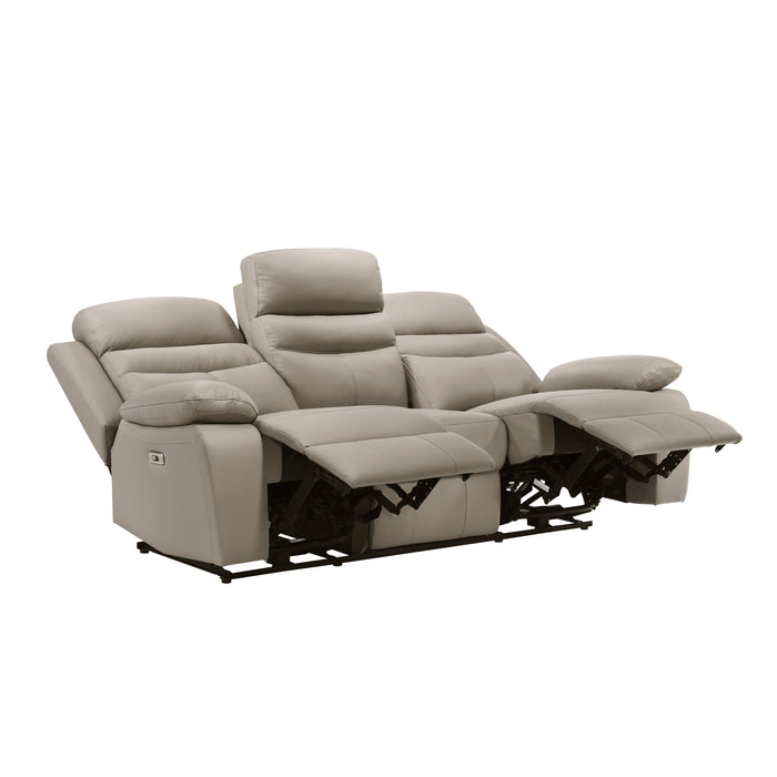 Hancock Power Double Reclining Sofa in Beige - 9628LTE-3PW