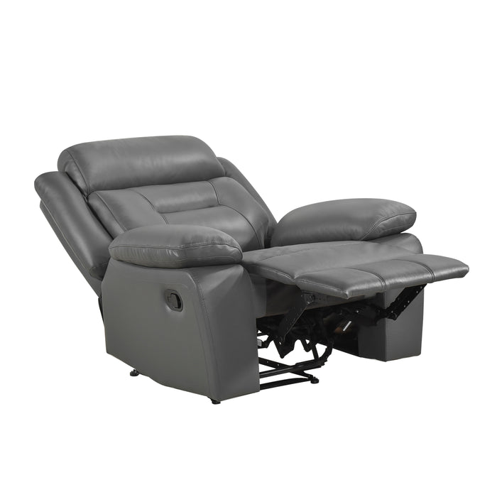 Laconia Reclining Chair in Gray - 9629DGY-1