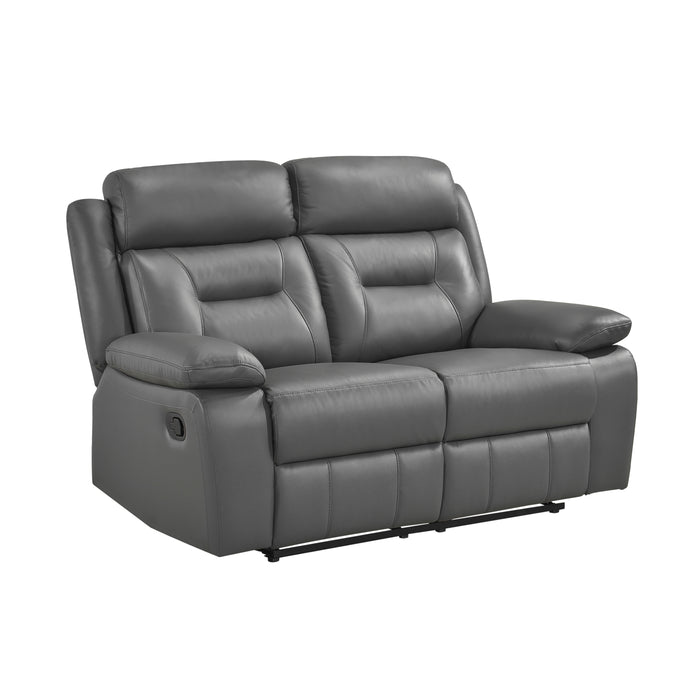 Laconia Double Reclining Loveseat in Gray - 9629DGY-2