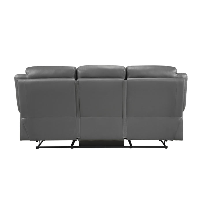 Laconia Double Reclining Sofa in Gray - 9629DGY-3