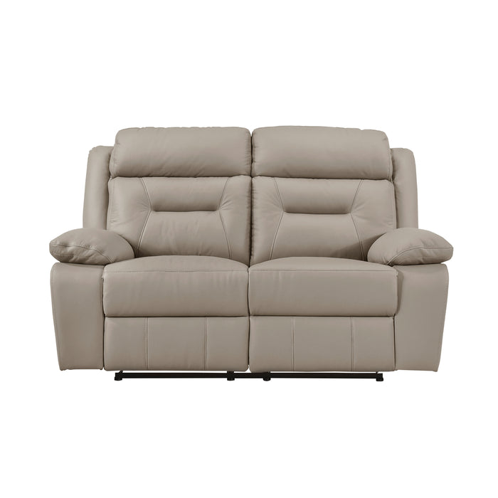 Laconia Double Reclining Loveseat in Brown - 9629LTE-2