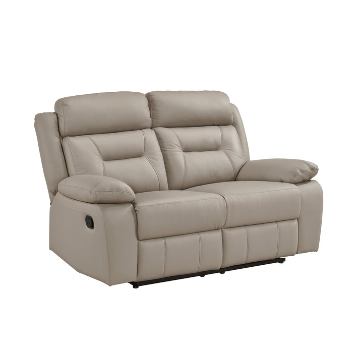 Laconia Double Reclining Loveseat in Brown - 9629LTE-2