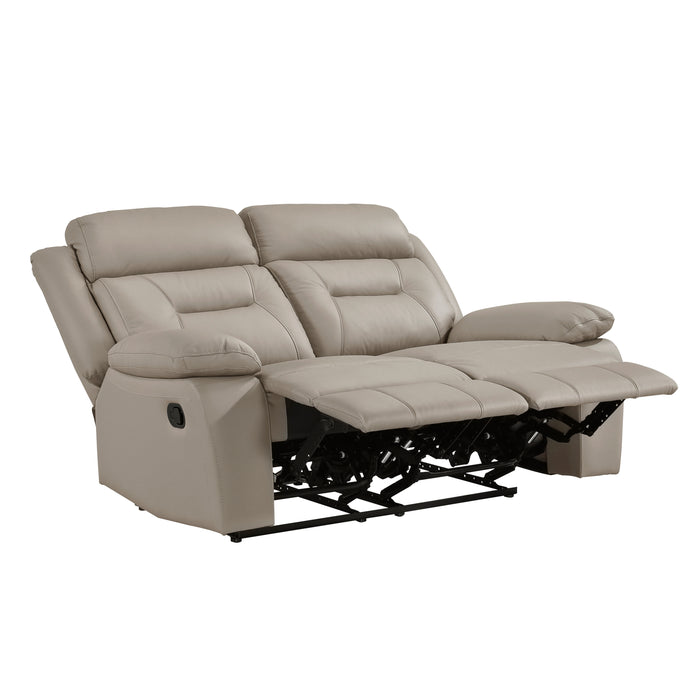 Laconia Double Reclining Loveseat in Brown - 9629LTE-2