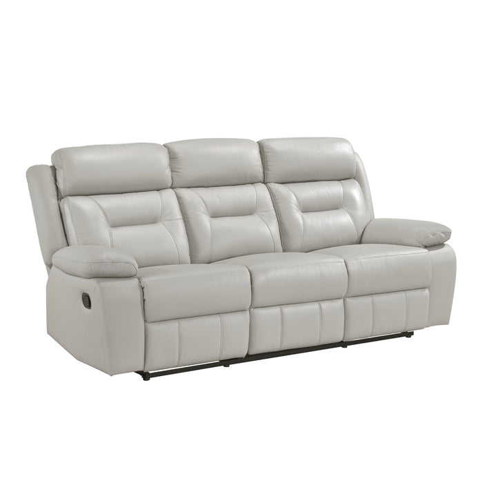 Laconia Double Reclining Sofa in Gray - 9629SVE-3