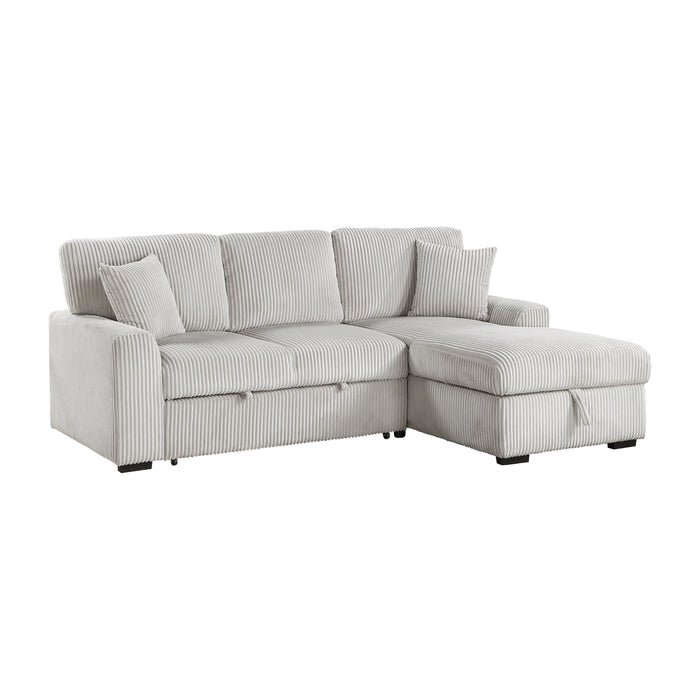 Marsh 2-Piece Sectional with Right Chaise in Gray - 9633MNB*22LRC