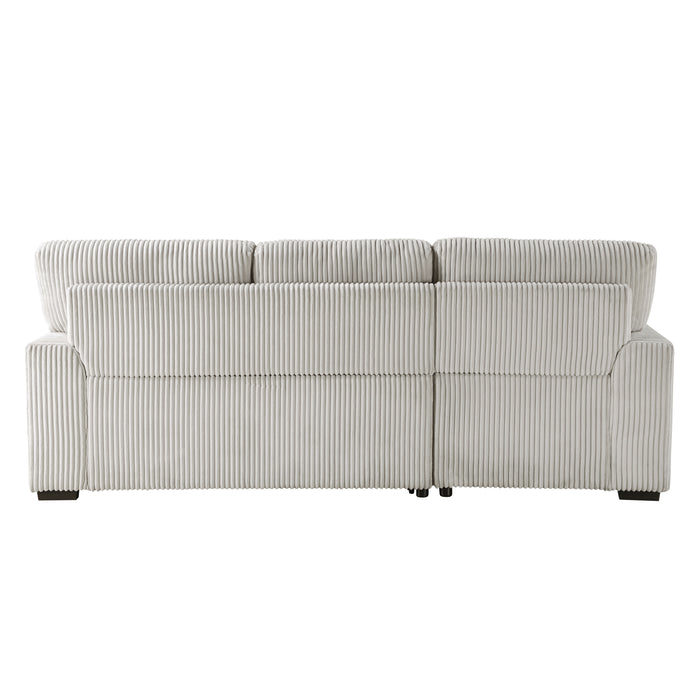 Marsh 2-Piece Sectional with Left Chaise in Gray - 9633MNB*2LC2R