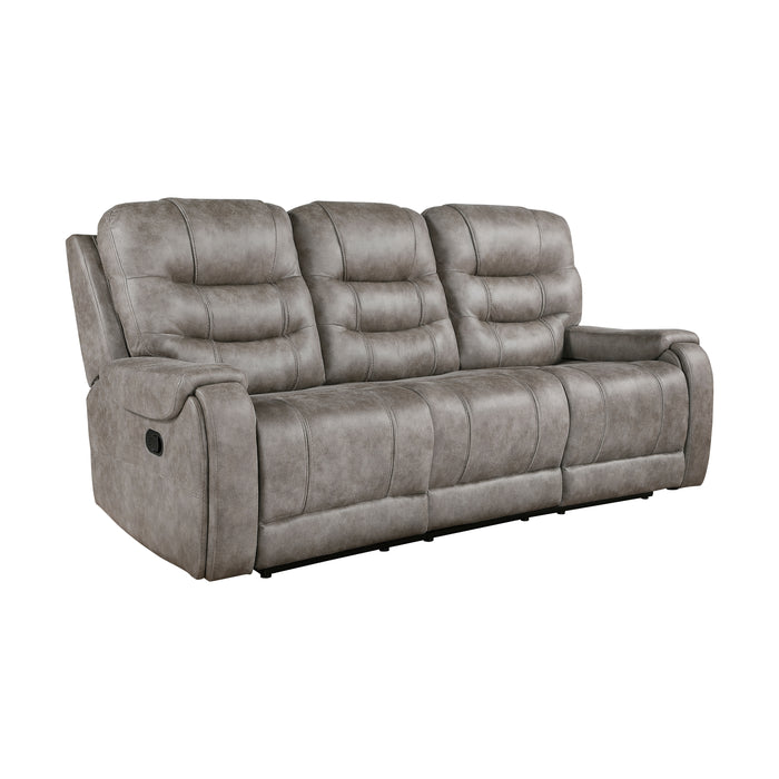 Oberon Double Reclining Sofa in Brown/Gray - 9634GBR-3