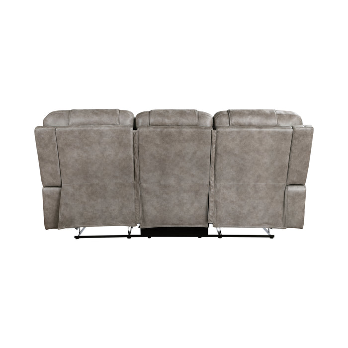 Oberon Double Reclining Sofa in Brown/Gray - 9634GBR-3