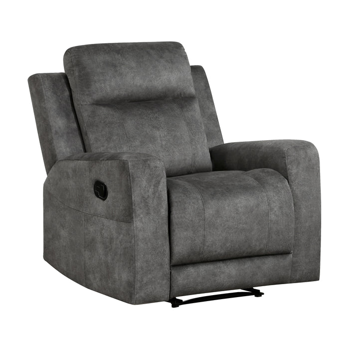 Yates Reclining Chair in Brown/Gray - 9635DG-1