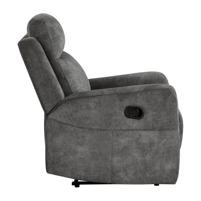 Yates Reclining Chair in Brown/Gray - 9635DG-1