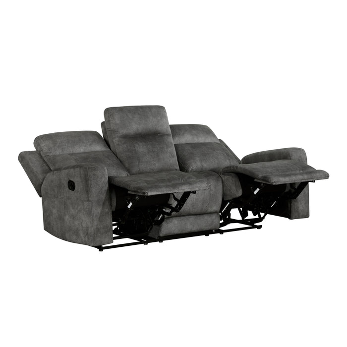 Yates Double Reclining Sofa in Brown/Gray - 9635DG-3