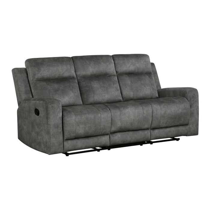 Yates Double Reclining Sofa in Brown/Gray - 9635DG-3