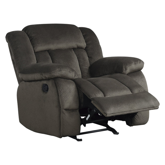 Laurelton Glider Reclining Chair in Brown - 9636-1