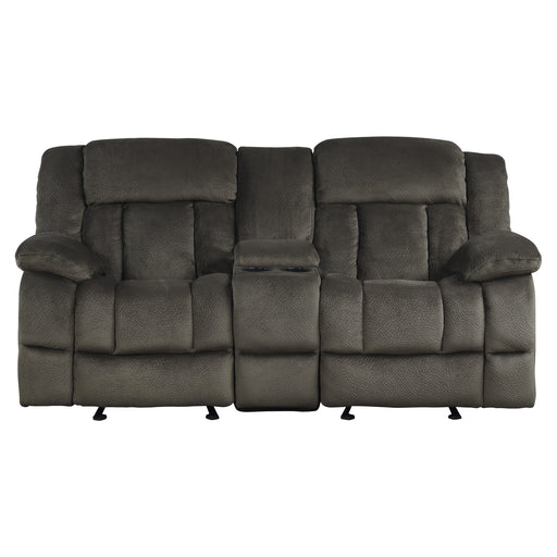 Laurelton Double Glider Reclining Loveseat with Center Console in Brown - 9636-2 image