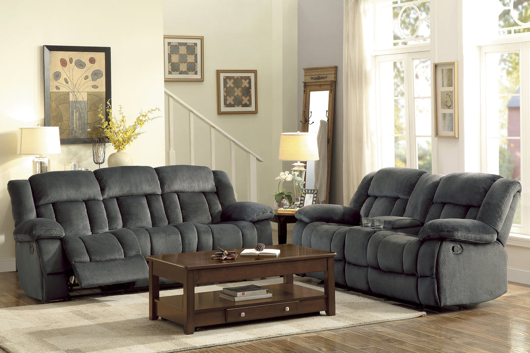 Laurelton Double Reclining Sofa in Gray - 9636CC-3