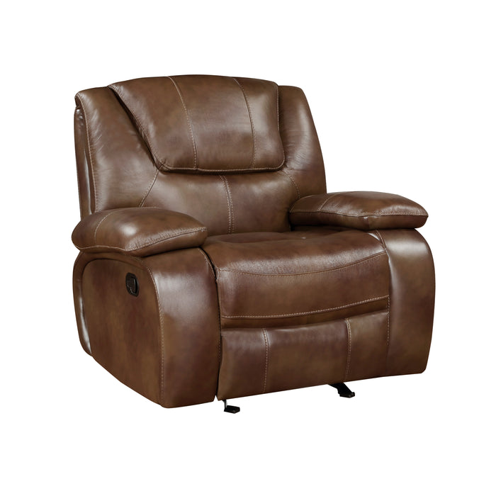 Ellicott Glider Reclining Chair in Brown - 9639BR-1