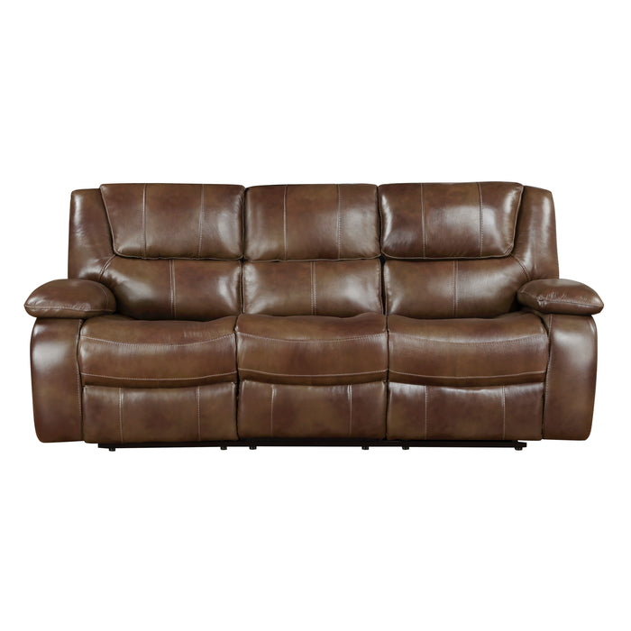 Ellicott Double Reclining Sofa in Brown - 9639BR-3 image