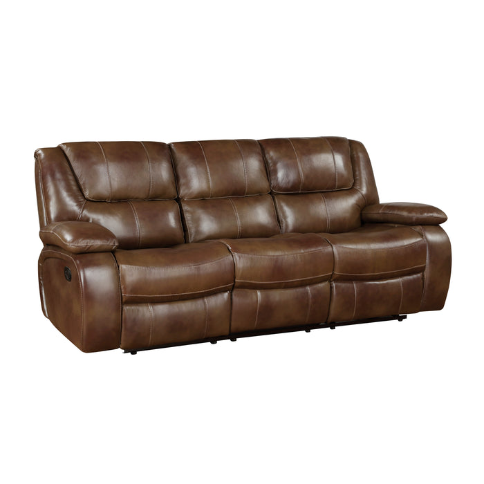 Ellicott Double Reclining Sofa in Brown - 9639BR-3