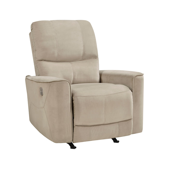 Artem Power Rocker Reclining Chair in Brown - 9645BR-1PW