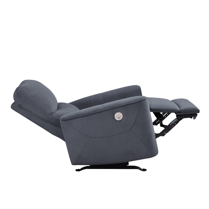 Artem Power Rocker Reclining Chair in Gray - 9645DG-1PW